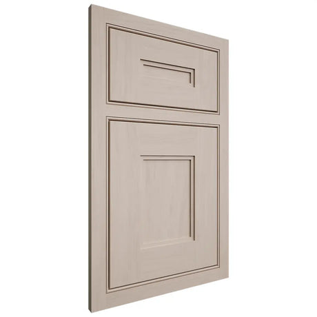 Shiloh Cabinetry Beaded Inset Tahoe Alder Plain Cut White Sands Door