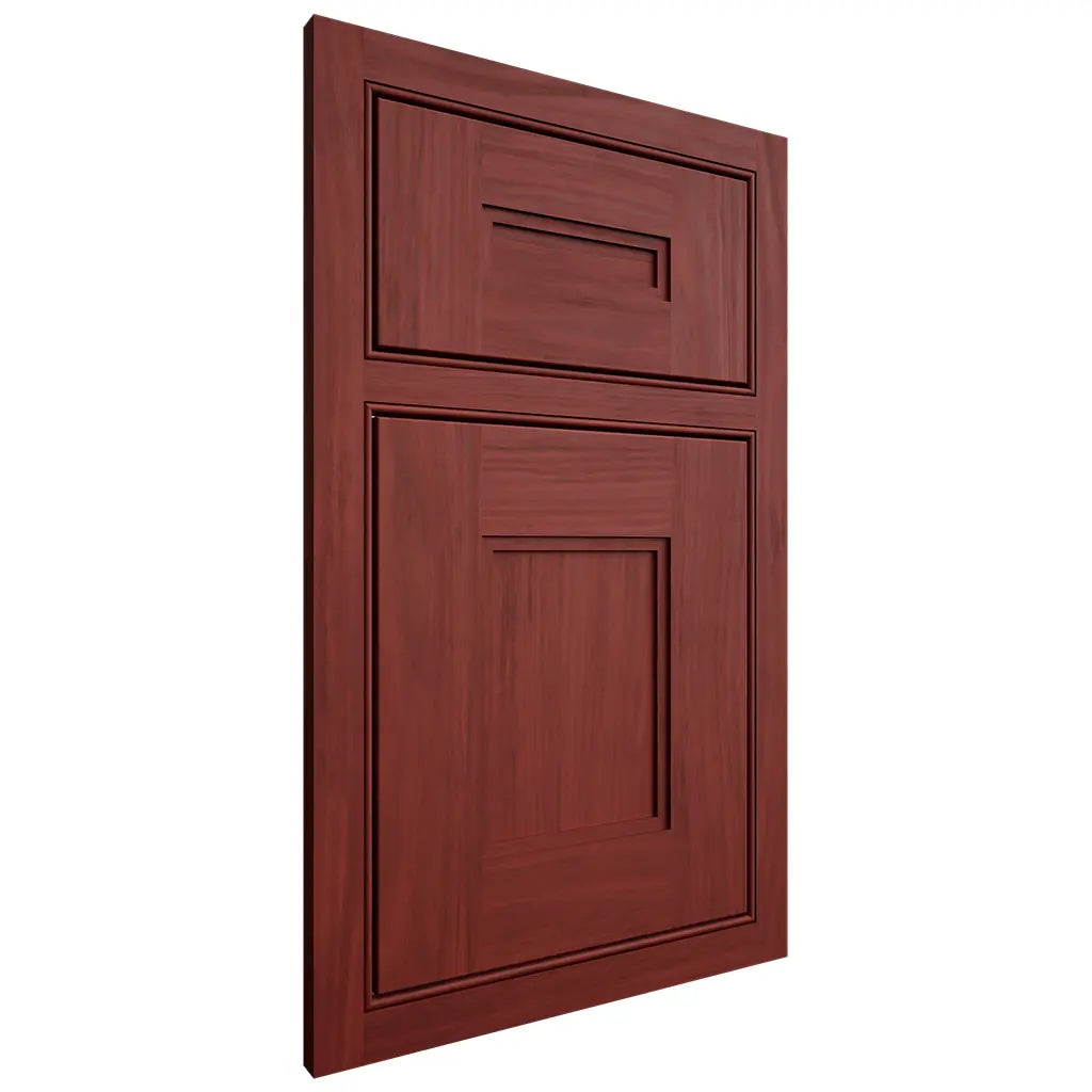 Shiloh Cabinetry Beaded Inset Tahoe Cherry Plain Cut Red Door