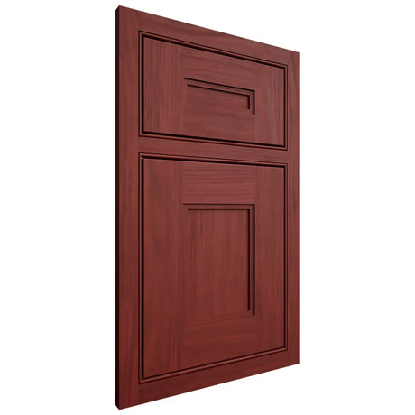 Shiloh Cabinetry Beaded Inset Tahoe Cherry Plain Cut Red Door