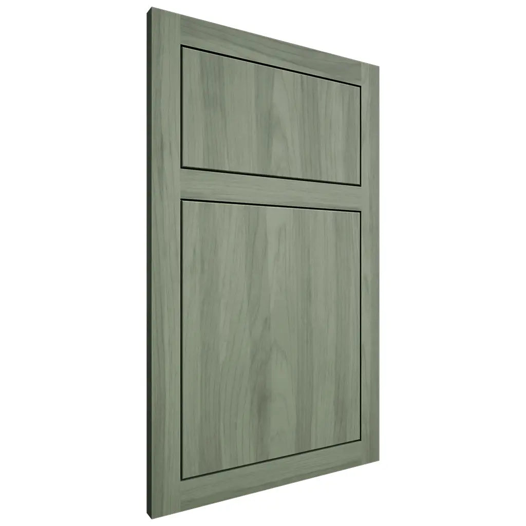 Shiloh Cabinetry Beaded Inset Tahoe Hickory Plain Cut Moss Door
