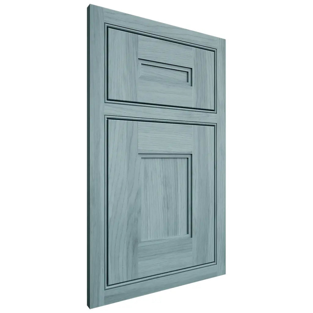 Shiloh Cabinetry Beaded Inset Tahoe Hickory Plain Cut Sky Door
