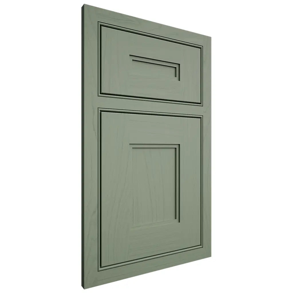 Shiloh Cabinetry Beaded Inset Tahoe Poplar Plain Cut Moss Door