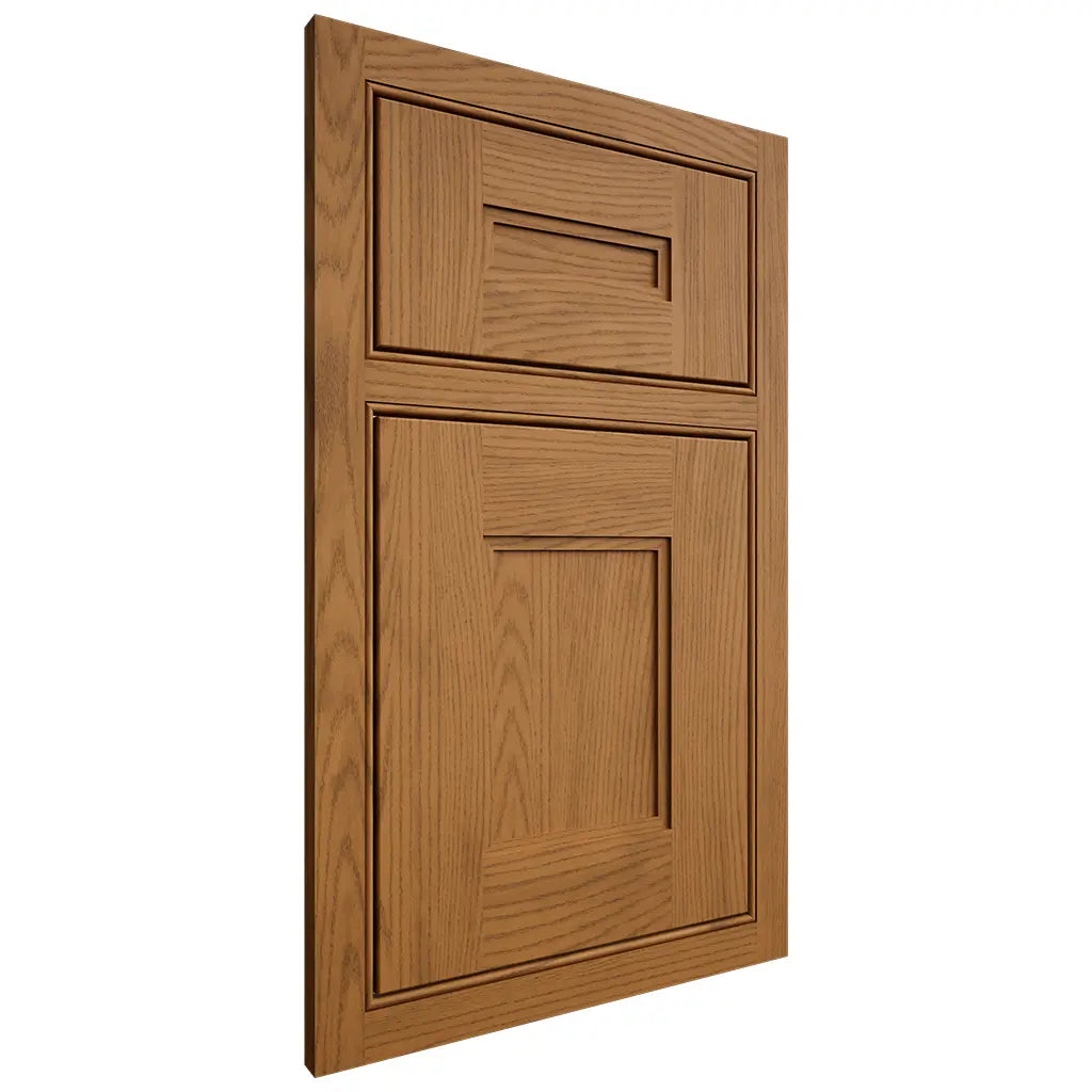 Shiloh Cabinetry Beaded Inset Tahoe Red Oak Plain Cut Autumn Door