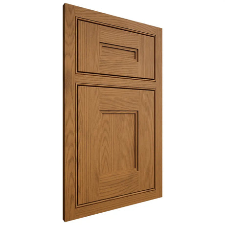 Shiloh Cabinetry Beaded Inset Tahoe Red Oak Plain Cut Autumn Door
