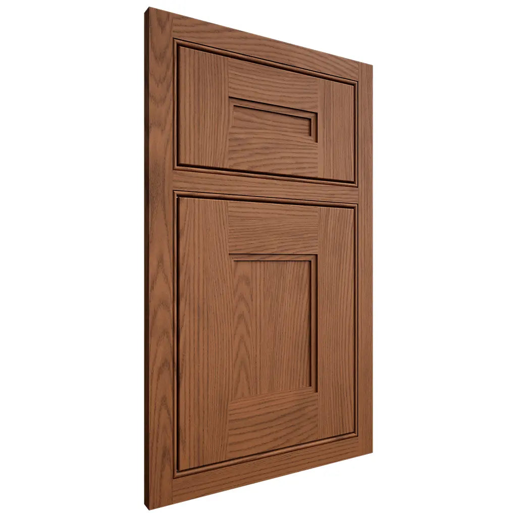 Shiloh Cabinetry Beaded Inset Tahoe Red Oak Plain Cut Braun Door