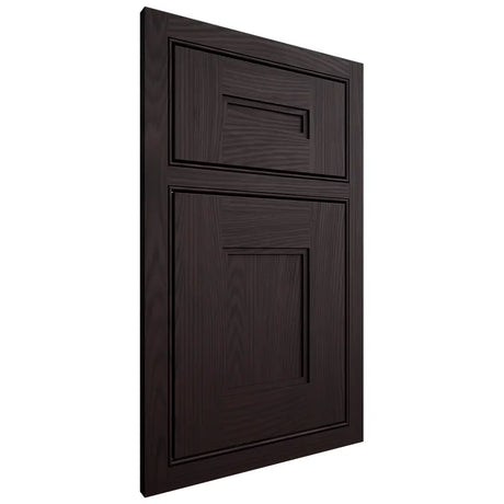 Shiloh Cabinetry Beaded Inset Tahoe Red Oak Plain Cut Espresso Door