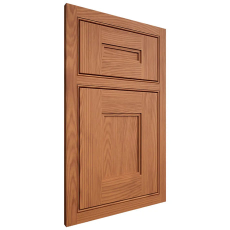 Shiloh Cabinetry Beaded Inset Tahoe Red Oak Plain Cut Harvest Door