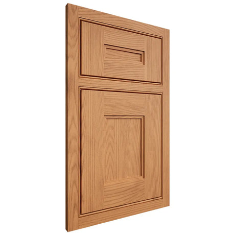 Shiloh Cabinetry Beaded Inset Tahoe Red Oak Plain Cut Medium Door