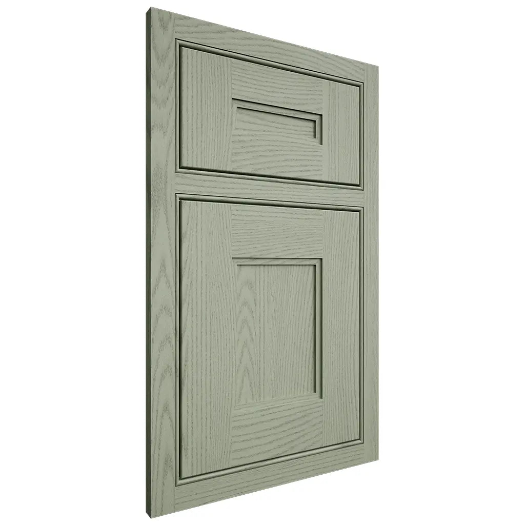 Shiloh Cabinetry Beaded Inset Tahoe Red Oak Plain Cut Moss Door
