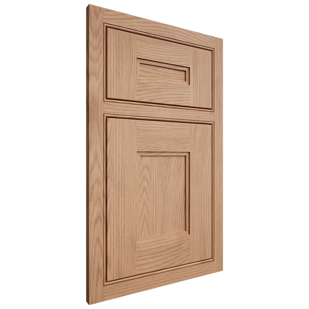 Shiloh Cabinetry Beaded Inset Tahoe Red Oak Plain Cut Natural Door