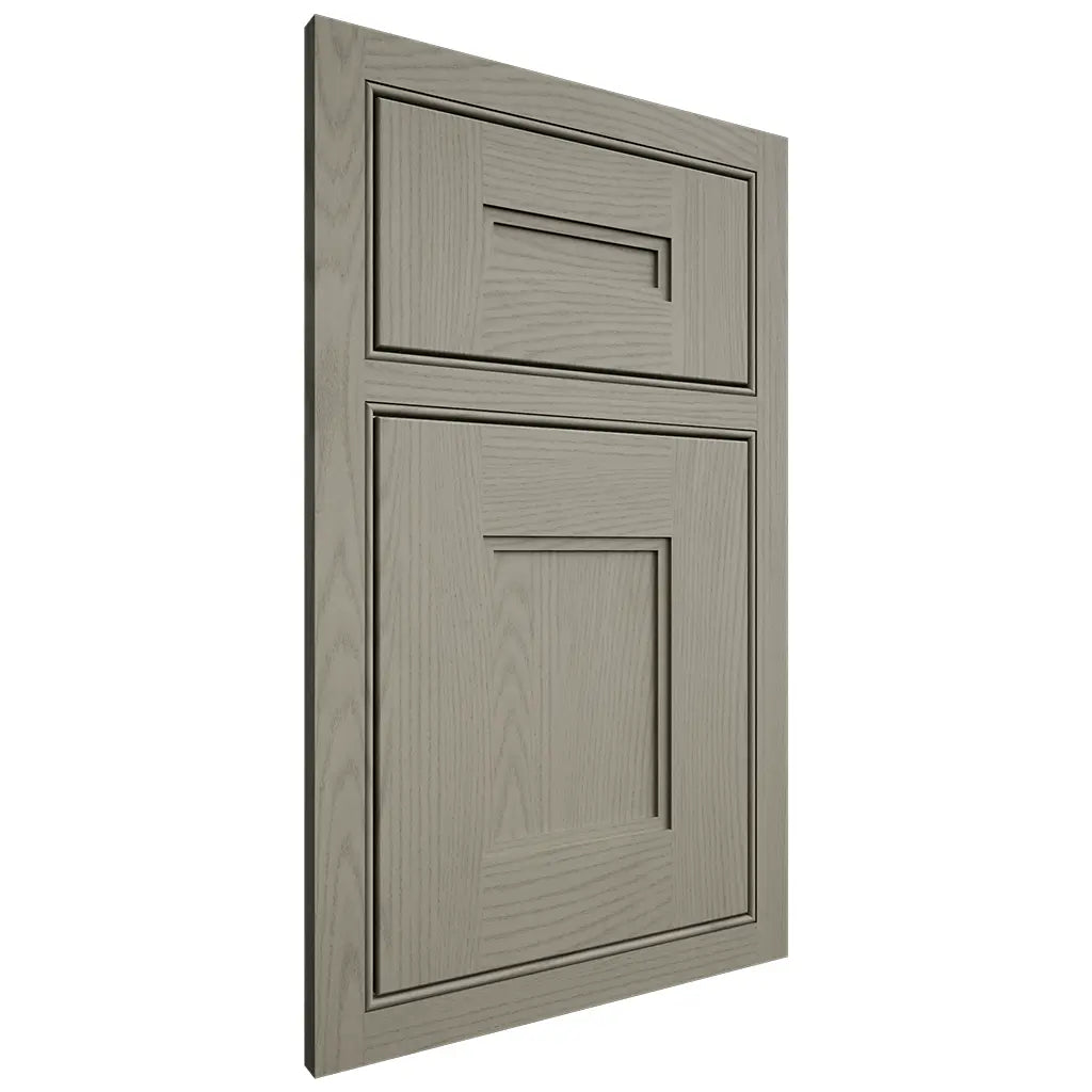 Shiloh Cabinetry Beaded Inset Tahoe Red Oak Plain Cut Thyme Door