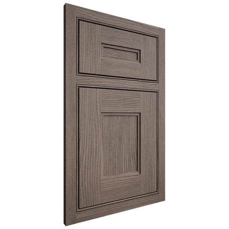 Shiloh Cabinetry Beaded Inset Tahoe White Oak Plain Cut Clay Door