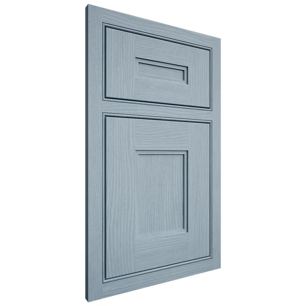 Shiloh Cabinetry Beaded Inset Tahoe White Oak Plain Cut Sky Door
