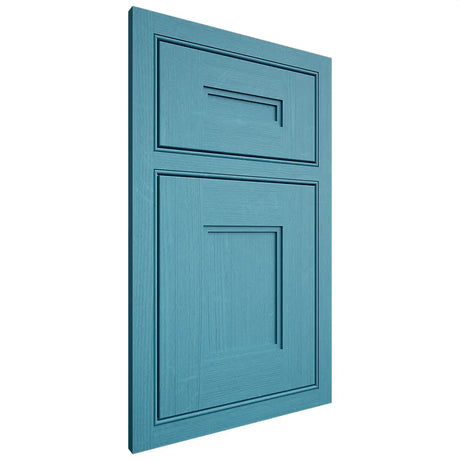 Shiloh Cabinetry Beaded Inset Tahoe White Oak Quarter Sawn Aqua Door