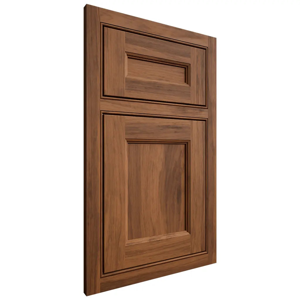 Shiloh Cabinetry Beaded Inset Ward Hickory Plain Cut Burnt Sugar Door