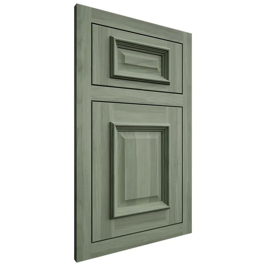 Shiloh Cabinetry Beaded Inset Ward Hickory Plain Cut Moss Door