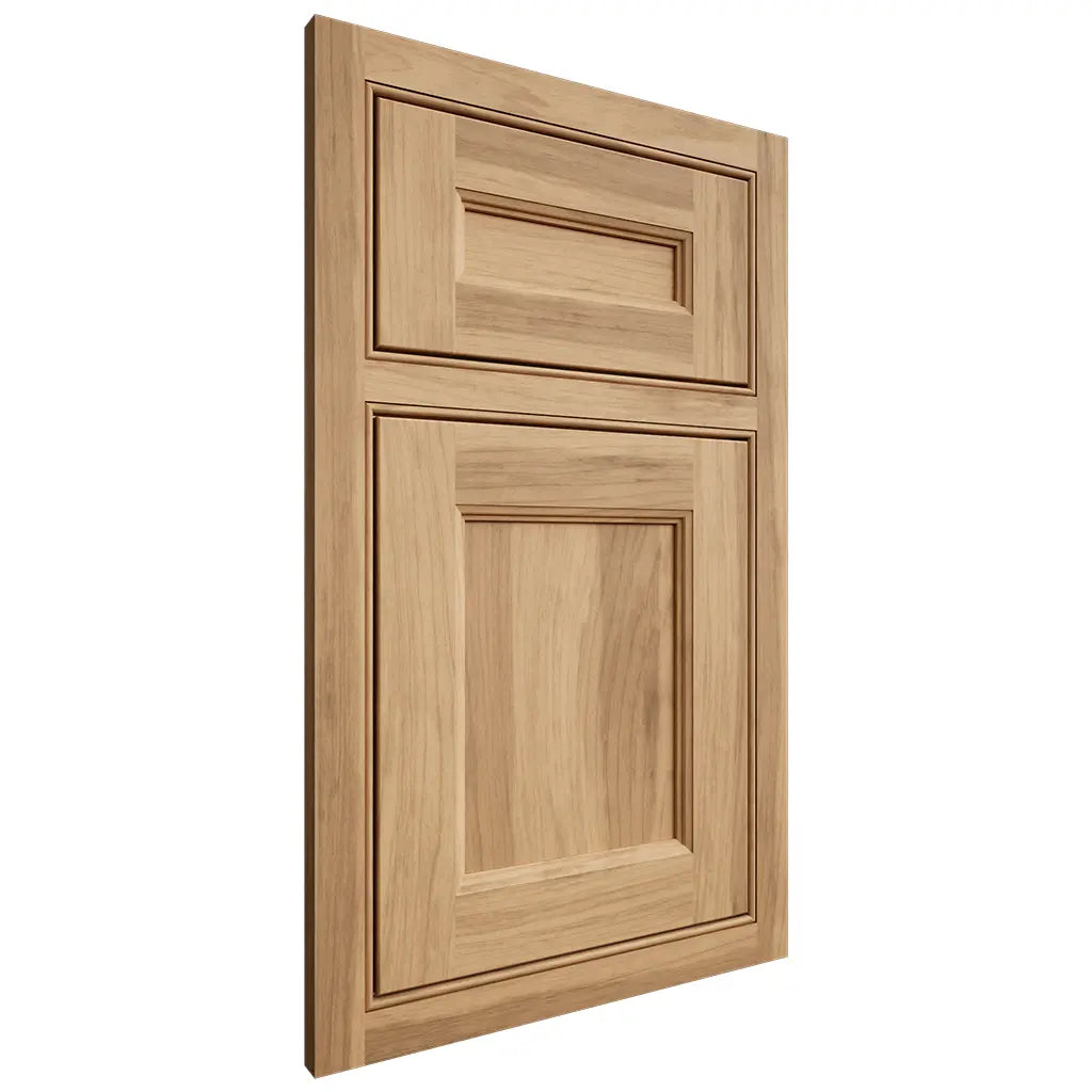 Shiloh Cabinetry Beaded Inset Ward Hickory Plain Cut Natural Door