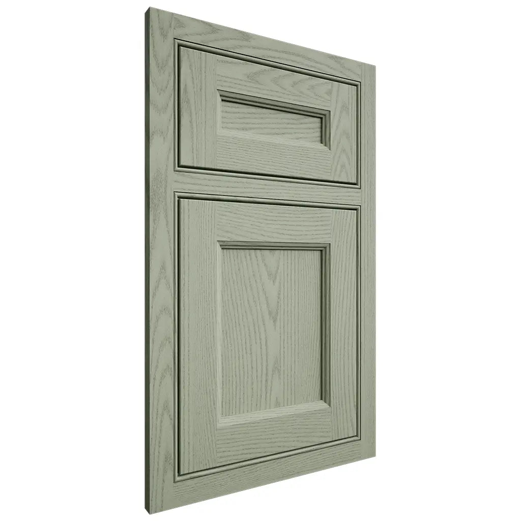 Shiloh Cabinetry Beaded Inset Ward Red Oak Plain Cut Moss Door