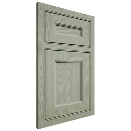 Shiloh Cabinetry Beaded Inset Ward Red Oak Plain Cut Moss Door