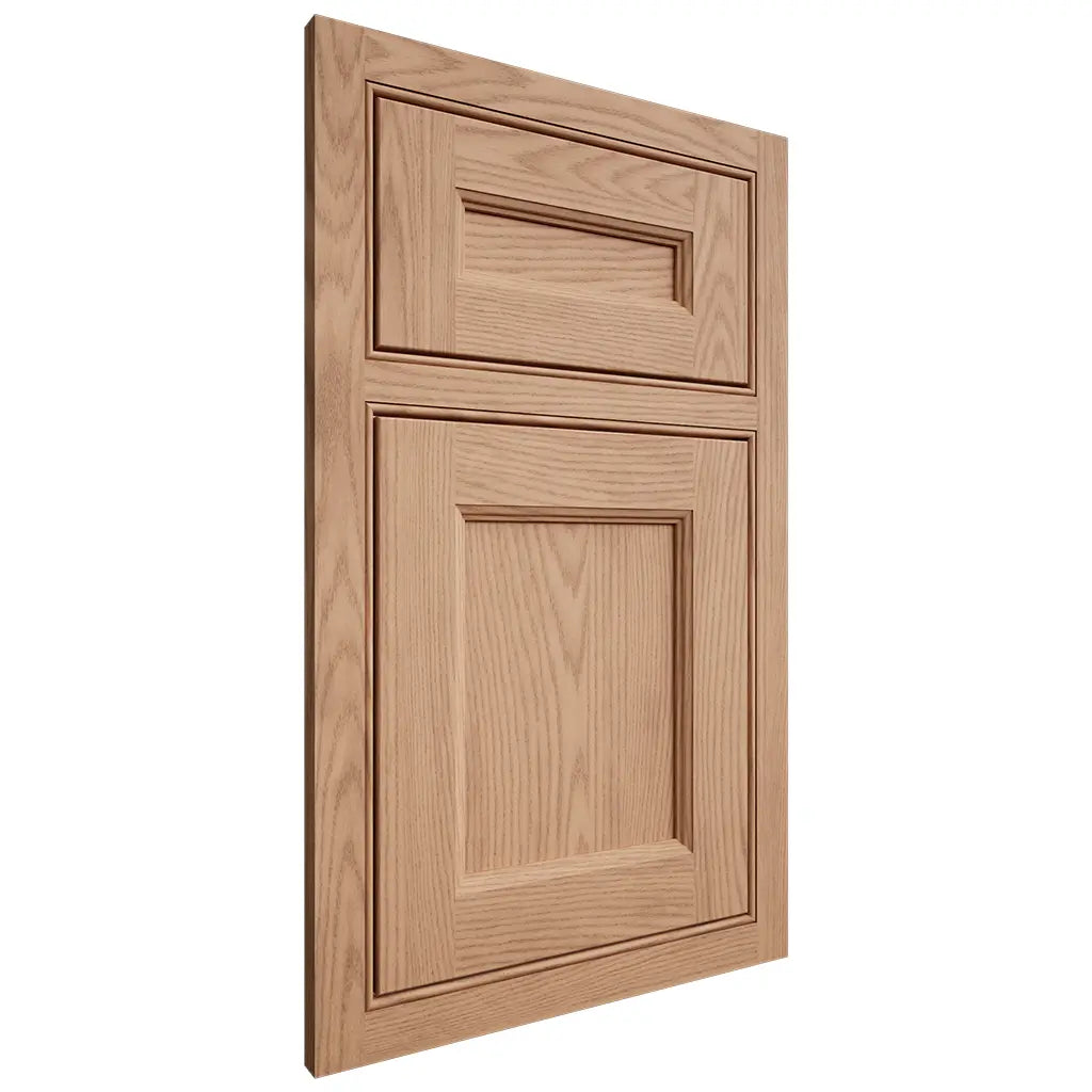 Shiloh Cabinetry Beaded Inset Ward Red Oak Plain Cut Natural Door