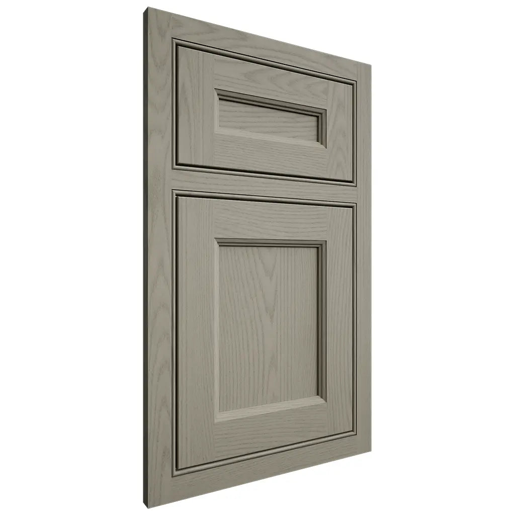 Shiloh Cabinetry Beaded Inset Ward Red Oak Plain Cut Thyme Door