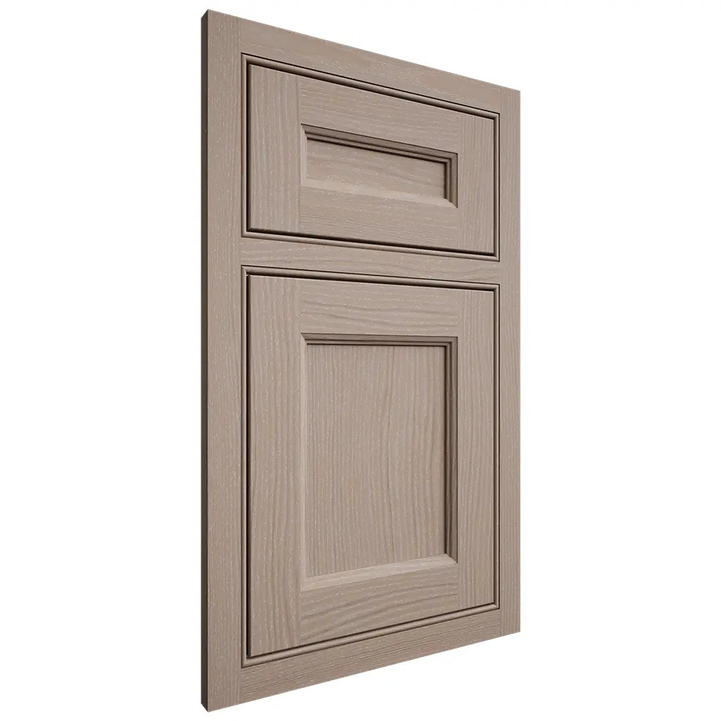 Shiloh Cabinetry Beaded Inset Ward White Oak Plain Cut Whitewash Door