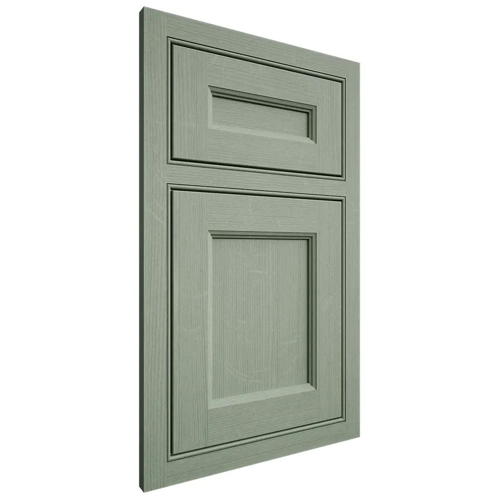Shiloh Cabinetry Beaded Inset Ward White Oak Quarter Sawn Moss Door
