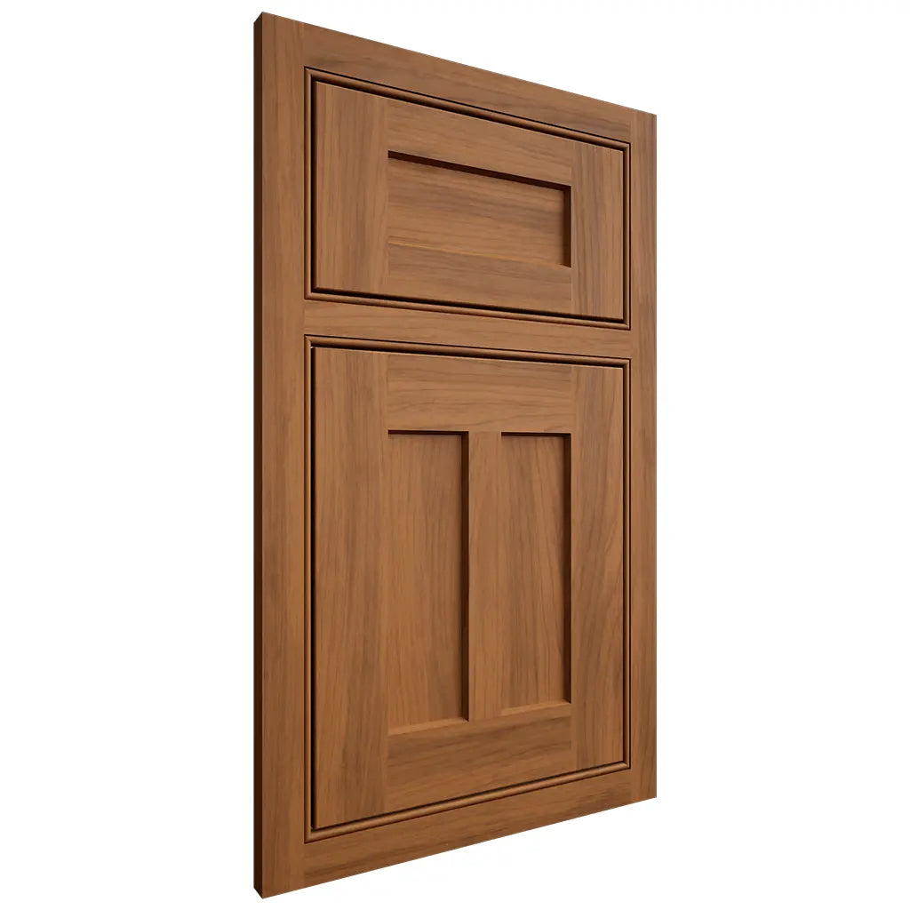 Shiloh Cabinetry Beaded Inset Wilmington Hickory Plain Cut Chestnut Door