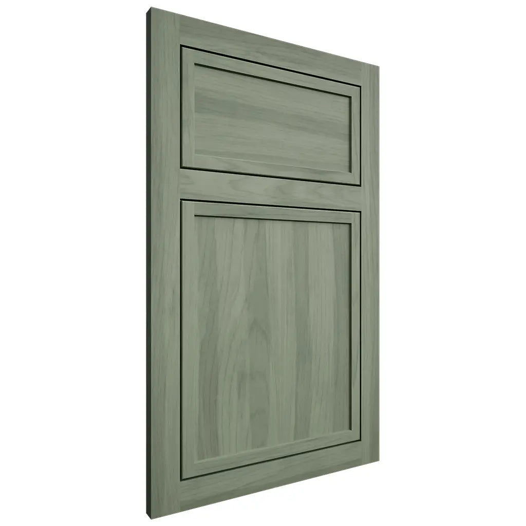 Shiloh Cabinetry Beaded Inset Wilmington Hickory Plain Cut Moss Door