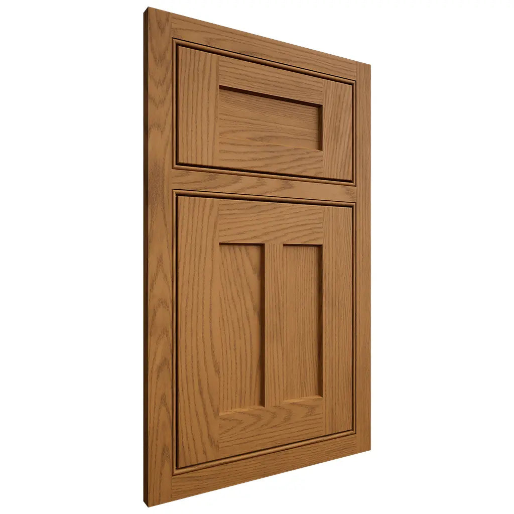 Shiloh Cabinetry Beaded Inset Wilmington Red Oak Plain Cut Autumn Door