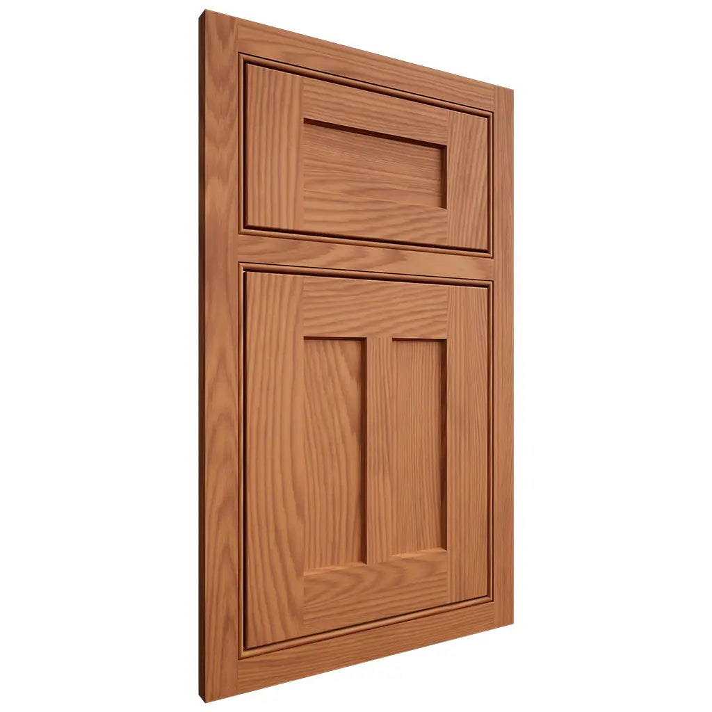 Shiloh Cabinetry Beaded Inset Wilmington Red Oak Plain Cut Harvest Door