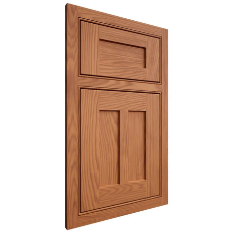 Shiloh Cabinetry Beaded Inset Wilmington Red Oak Plain Cut Harvest Door