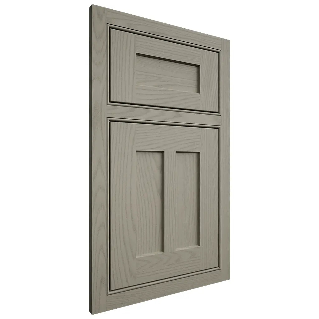 Shiloh Cabinetry Beaded Inset Wilmington Red Oak Plain Cut Thyme Door
