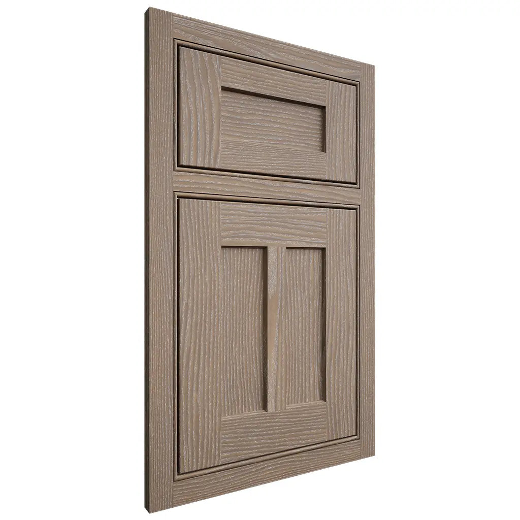 Shiloh Cabinetry Beaded Inset Wilmington White Oak Plain Cut Almond Door