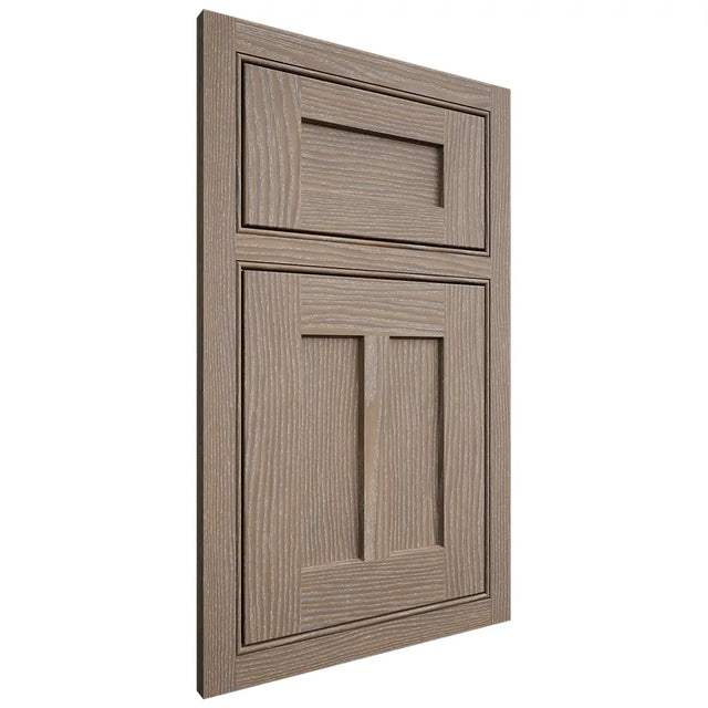 Shiloh Cabinetry Beaded Inset Wilmington White Oak Plain Cut Almond Door