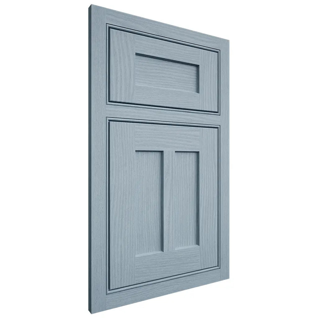 Shiloh Cabinetry Beaded Inset Wilmington White Oak Plain Cut Sky Door
