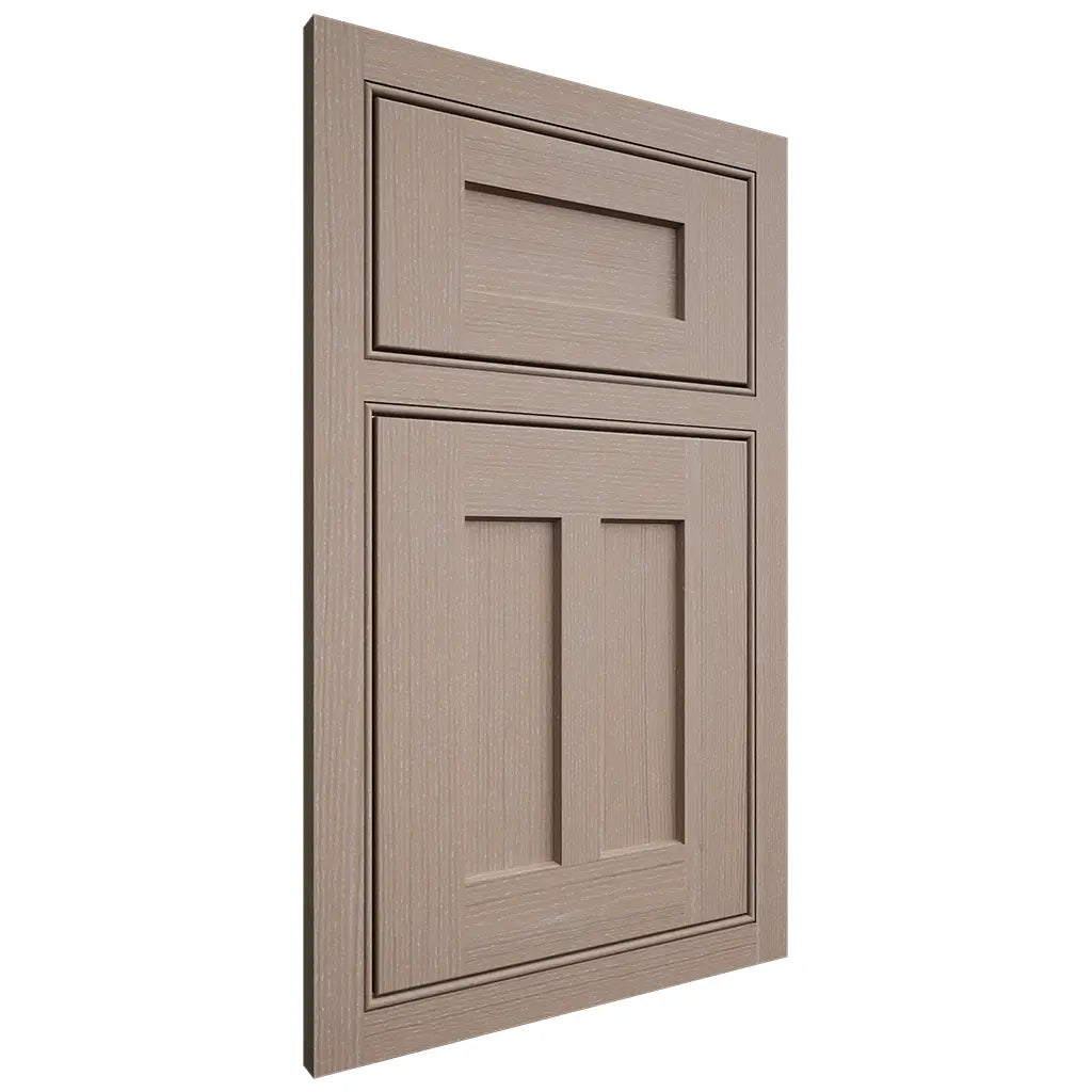 Shiloh Cabinetry Beaded Inset Wilmington White Oak Quarter Sawn Whitewash Door