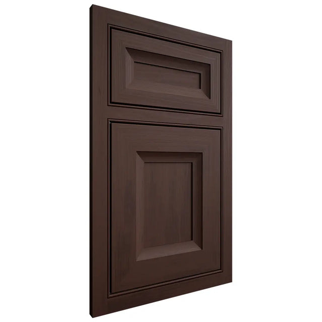 Shiloh Cabinetry Beaded Inset Windsor Walnut Plain Cut Bison Door