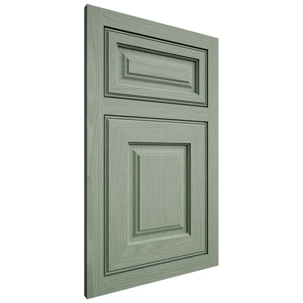 Shiloh Cabinetry Flush Inset Asherville White Oak Plain Cut Moss Door