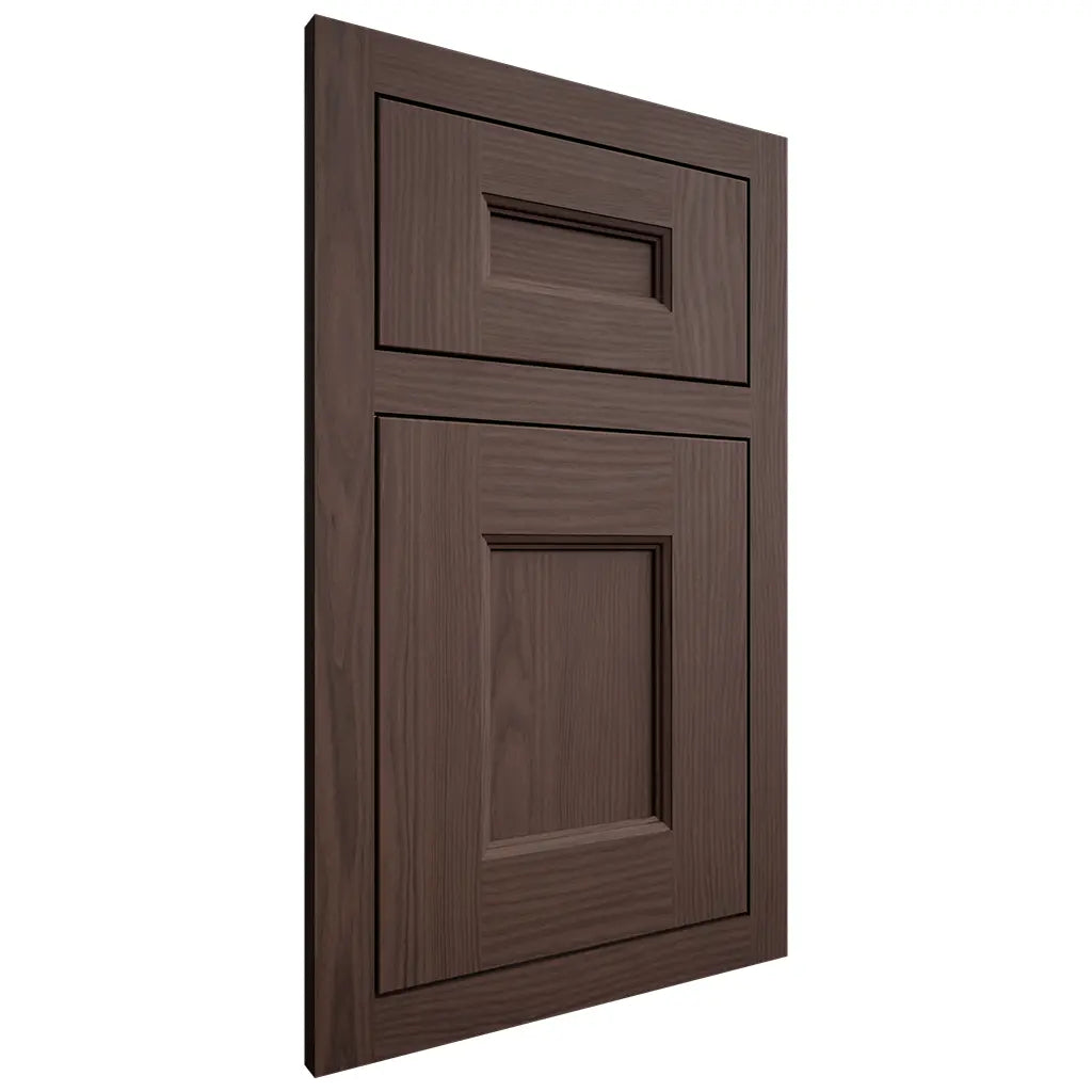 Shiloh Cabinetry Flush Inset Aspen White Oak Plain Cut Dusk Door