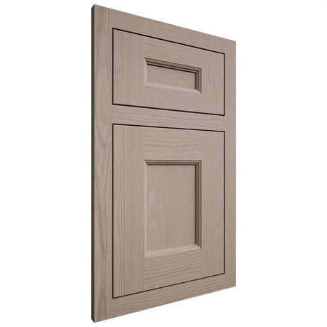 Shiloh Cabinetry Flush Inset Aspen White Oak Plain Cut Whitewash Door