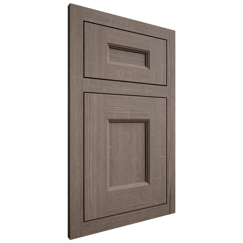 Shiloh Cabinetry Flush Inset Aspen White Oak Quarter Sawn Clay Door