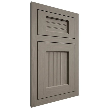 Shiloh Cabinetry Flush Inset Beaded Century White Oak Plain Cut Thyme Door