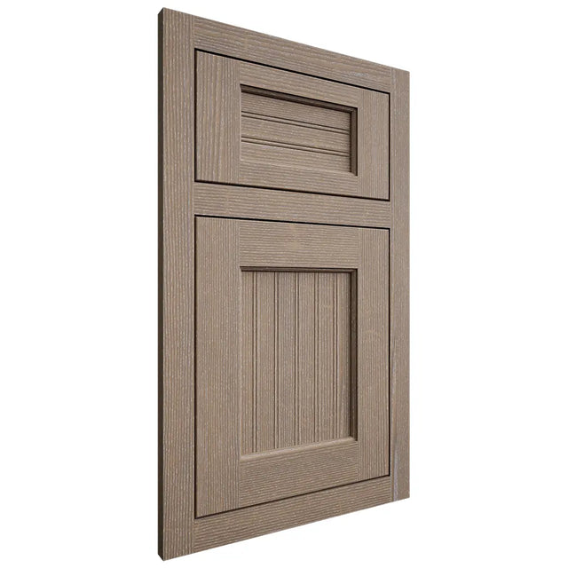 Shiloh Cabinetry Flush Inset Beaded Century White Oak Quarter Sawn Almond Door