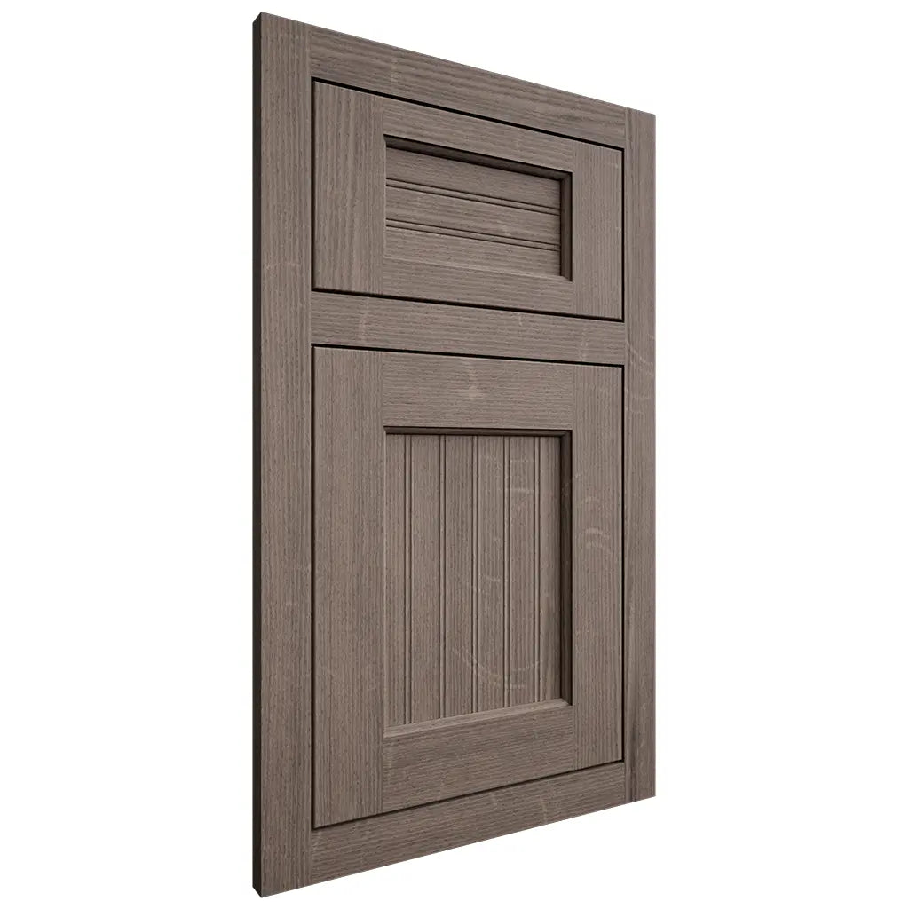 Shiloh Cabinetry Flush Inset Beaded Century White Oak Quarter Sawn Clay Door