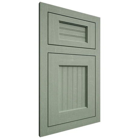 Shiloh Cabinetry Flush Inset Beaded Century White Oak Quarter Sawn Moss Door