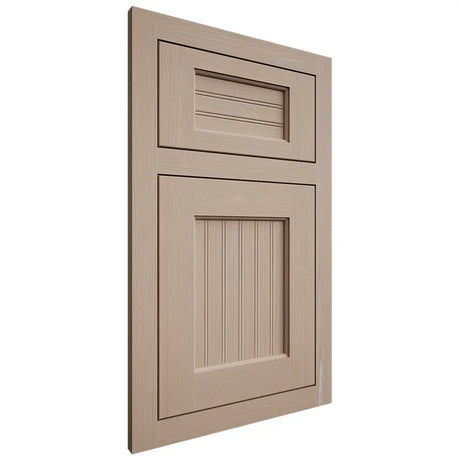 Shiloh Cabinetry Flush Inset Beaded Century White Oak Quarter Sawn Straw Door