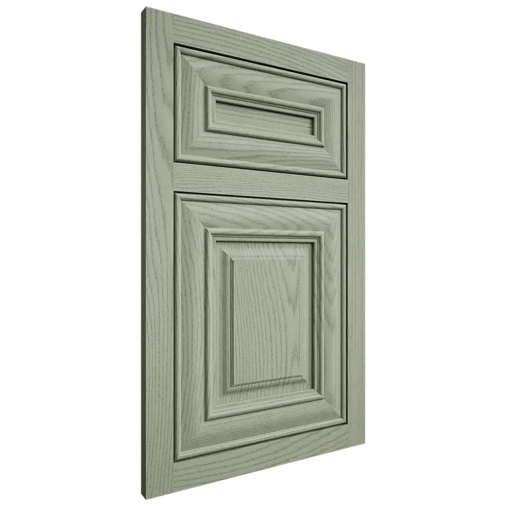 Shiloh Cabinetry Flush Inset Bradford Red Oak Plain Cut Moss Door