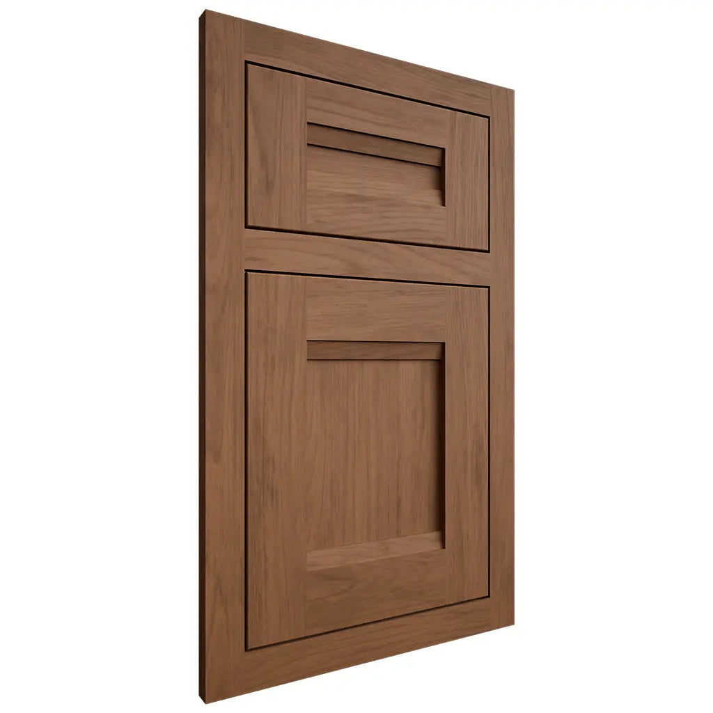 Shiloh Cabinetry Flush Inset Bristol Alder Plain Cut Walnut Door