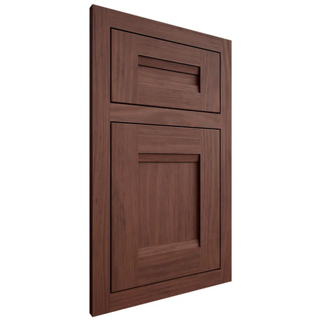 Shiloh Cabinetry Flush Inset Bristol Cherry Plain Cut Bourbon Door